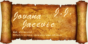 Jovana Jaćević vizit kartica